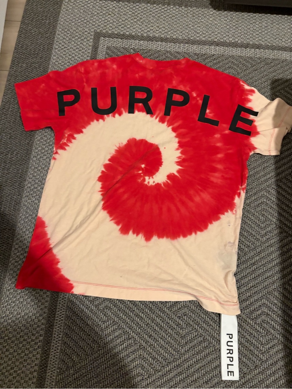 Purple Rain Red and Cream Tie-Dye Kids Tee